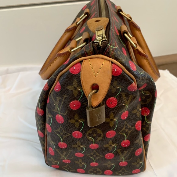 LOUIS VUITTON TAKASHI MURAKAMIX MONOGRAM CERISES SPEEDY 25 - Picture 4 of 12